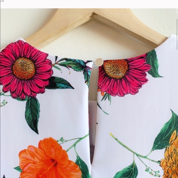 US/20 UK/24 ASOS CURVE Botanical mini shift dress - Picture 6 of 7